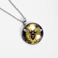 thumbnail image 4 of Honeybee Stunning Glass Design Circular Pendant Necklace - Unique Jewelry Gift for Her, 4 of 5