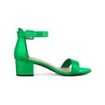 thumbnail image 3 of BLISSFUL STEP Women's Shoes Open Toe Block Heel Ankle Strap Sandals Grass Green 8.5, 3 of 7