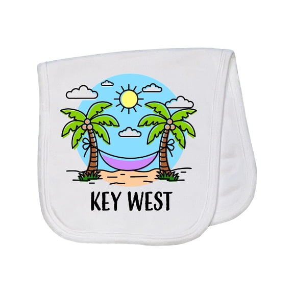Inktastic Summer Vacation in Key West Baby Burp Cloth