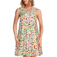 thumbnail image 1 of Disketp Travel para Vestido sin Mangas para Mujeres, Vestidos de Verano para Mujeres, Casual y Holgado para la Playa, 1 of 7