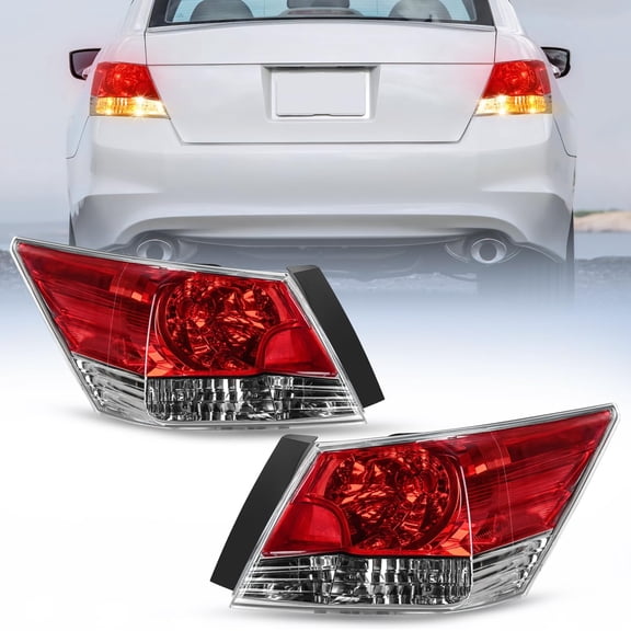 Nilight Taillight Assembly Compatible with 2008 2009 2010 2011 2012 Honda Accord Tail Lights Rear Lamp Replacement OE Style Driver and Passenger Side w/Bulbs