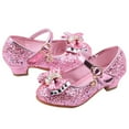 thumbnail image 6 of Ulitacool Shoes For Girls 6.5-7 Years Girls Sparkle Shoes Baby Crystal Sandals Princess Pearl Shoes Adorbale Dailywear Pink, 6 of 9