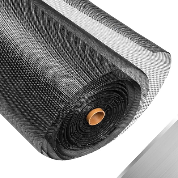 304 Stainless Steel Mesh Window Screen Roll,35IN x 16FT Black Metal Window Screen Replacement,Window Screen Mesh for Window, Door, Patio,Pet,Vent, Porch and DIY Project (22 Mesh)