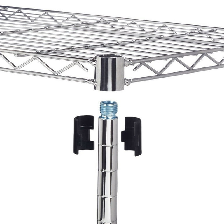Silver Metal Shelving Unit, URHOMEPRO 5-Tier Heavy Duty Height Adjustable Kitchen Storage Shelves, Wire Shelving for Home, Wire Storage Racks for Garage Office kitchen, 35 Silver Metal Shelving Unit, URHOMEPRO 5-Tier Heavy Duty Height Adjustable Kitchen Storage Shelves, Wire Shelving for Home, Wire Storage Racks for Garage Office kitchen, 35