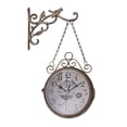 thumbnail image 3 of DENEST 7.7-Inch Retro Wall Clock Double Sided Central Station Hanging Clock Iron Decor, 3 of 10