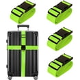 TRAHOOLuggage Straps for Suitcases TSA Approved Travel Belt 4 Pack by