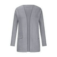 thumbnail image 4 of Atogsazn Womens Loose Cardigan Sweater Long Sleeve Casual Lightweight Soft Knit Sweaters Coat Tops Fashion Dark Gray XXXL, 4 of 6