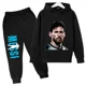 thumbnail image 3 of Conjunto de sudadera con capucha para niños y pantalones deportivos de 2 piezas para niños y niñas Ropa infantil con estampado de Messi Ropa de bebé, 3 of 5