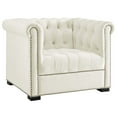 thumbnail image 2 of Modway Heritage Performance Velvet Armchair in Ivory, 2 of 5
