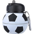 thumbnail image 3 of Botella de agua de fútbol – Regalos de fútbol únicos para niños y niñas – Botella de agua fresca para niños, plegable, a prueba de fugas, 3 of 5