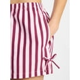 thumbnail image 4 of No Boundaries Cotton Pull-On Shorts with Side Bows, Women's XXS-XXL, 4 of 5