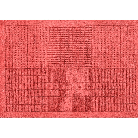 Ahgly Company Indoor Rectangle Abstract Red Modern Area Rugs, 4' x 6'