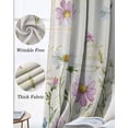 thumbnail image 3 of Vintage Flower Blackout Curtains for Bedroom Living Room Darkening Curtains 96 Inches Long Botanical Wildflower Plant Country Daisy Window Curtain 2 Panels Set Window Treatment Grommet Drapes 52"x96", 3 of 9