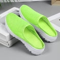 thumbnail image 7 of Domuza Womens Backless Sneakers Mesh Slip-on Mule Shoes Breathable Slippers Casual Shoes one Foot Lazy Green 9（EU-42）, 7 of 7