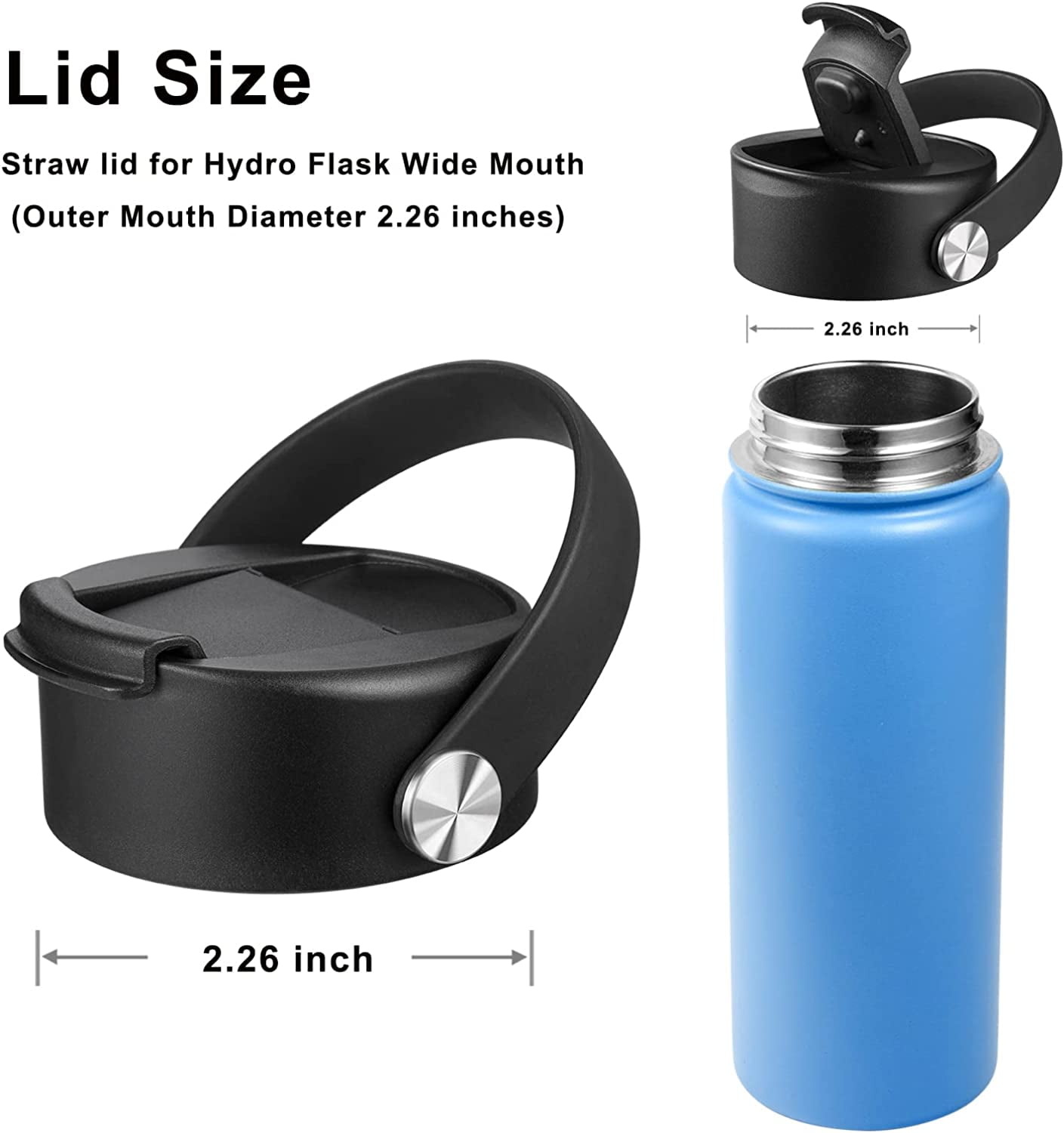 24ct. Custom Hydro Flask White Wide Mouth with Flex Sip Lid 20oz. by Corporate Gear