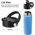 thumbnail image 2 of Upgraded Flip Lid for Hydro  Flask Lid Wide Mouth Replacement 32 40 oz with Flexible Handle, Coffee Lid Compatible with Hydro  flask, More Top Water Bottle Brands Wide Mouth 32 oz 40 oz, 2 of 8