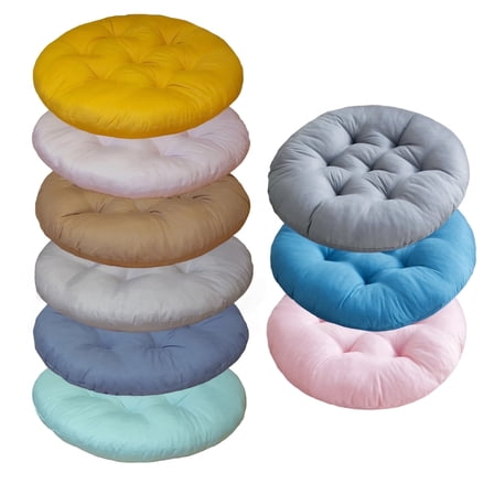 8 Pack Round Floor Cushions - 15.7 Inch Soft Seat Pillows for Home & Office | Flexible Polyester Chair Cushions, Multicolor Meditation Seat Pillows for Classroom, Nursery, Living Room, Yoga