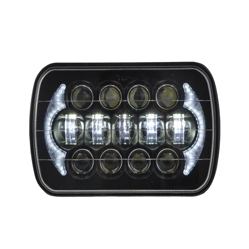 85W 7x6/'/' 5X7/" LED Projector Headlight Hi-Lo Beam Halo DRL For Jeep Cherokee