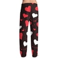 thumbnail image 6 of Fgvctg Mens Pajama Pants Valentine's Day Casual Sleepwear Wide Leg Pajama Heart Graphic High Waisted Pjs Pants Oversized Spring Drawstring Lounge Pants with Pockets Multicolor 2XL, 6 of 6