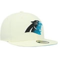thumbnail image 3 of Men's New Era Cream Carolina Panthers Chrome Color Dim 59FIFTY Fitted Hat, 3 of 6