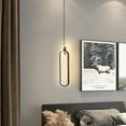 thumbnail image 6 of Black Nordic Style Minimalist Dimmable LED Pendant Light Fixtures, Modern Simple Adjustable Pendant Lighting, Decorative Ceiling Hanging Lamp Chandelier for Bedside Bar Counter Kitchen Island, 6 of 7