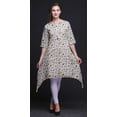 thumbnail image 4 of Bimba Hauts Imprimés Floraux Bouquet Violet & Roses pour Femmes Kurti Asymétrique Robe d'Été pour Filles TG, 4 of 6