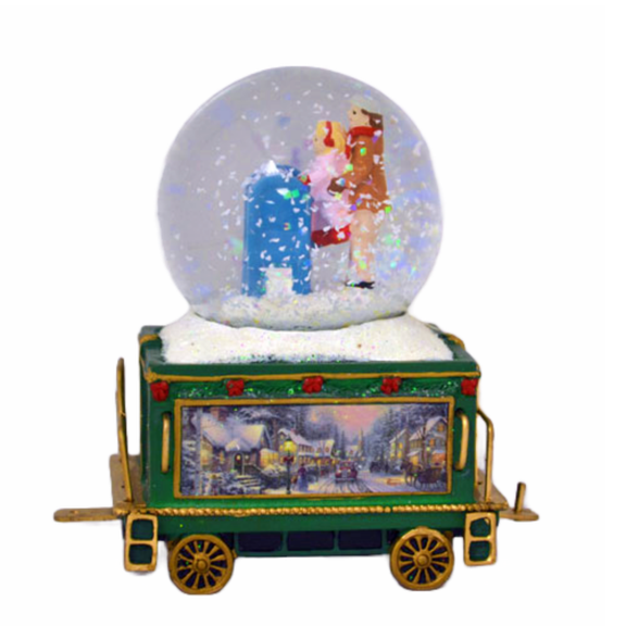 The Bradford Exchange Wonderland Express Miniature Snow Globe Collection: Letters to Santa Christmas Decoration by Thomas Kinkade Issue #10