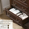 thumbnail image 5 of FIAKOA Bedroom Dresser Set & Nightstands set, Farmhouse Complete Bedroom Furniture Set with Spacious Storage, 4 Piece, Walnut Brown, 5 of 10