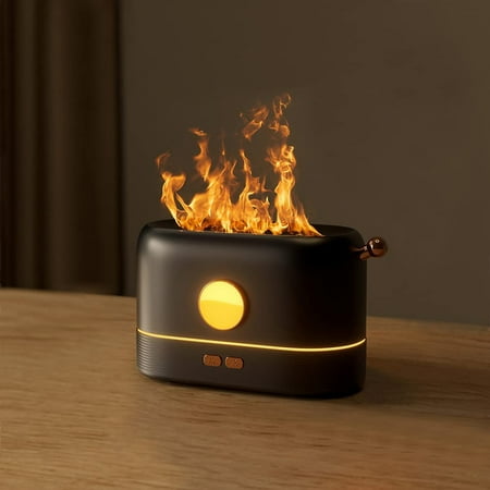 

2 in 1 Flame Humidifier & Aroma Diffuser Black