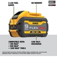 thumbnail image 2 of Batería de Iones de Litio DeWalt Flexbolt, Máxima de 20V/ 60V y 9AH; DCB609, 2 of 3