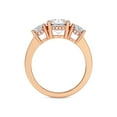 thumbnail image 3 of Lab Grown Diamond Engagement Ring For Women | 4 Carat IGI Certified Pear Shape FG-VS Center Diamond | 14K Rose Gold | Desdemona Round Three Stone Ring Friendly Diamonds, 3 of 5