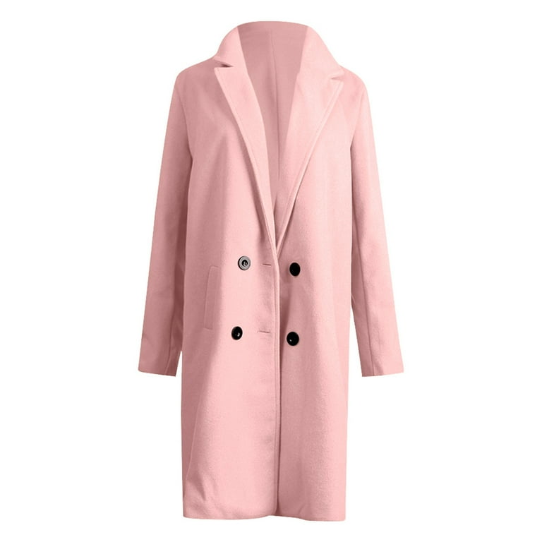 Goindgs Women's Winter Coat Jacket Suit Long Warm Solid Color