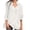 White, variant on LEAVINGSUO Fall Winter V Neck Long Tops for Women, Womens Tops Women Solid V-Neck Lace Splicing Fold Three Quarter Sleeve Shirts Blouses Tops
