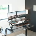 thumbnail image 2 of VIVO Dark Walnut Height Adjustable Extra Wide 42" Stand Up Desktop Converter, 2 of 5