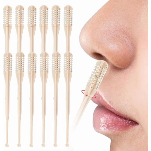 Two-in-one nose hair trimmer, new double-sided nose hair trimmer with ear pick, unisex, 360° rotating nose hair removal tool.