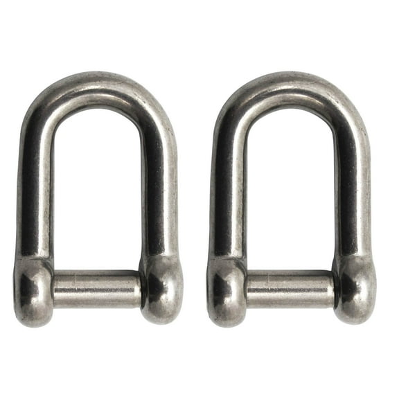 Extreme Max 3006.8402.2 BoatTector Stainless Steel D Shackle with No-Snag Pin - 1/2", 2-Pack