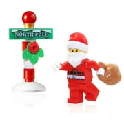LEGO Holiday Minifigure - Santa Claus (with North Pole Stand) Very Cute