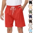 thumbnail image 6 of Chiccall Mens Shorts Summer Casual Stretch Elastic Waist Drawstring Shorts Soft Straight Fit Lounge Joggers, 6 of 6