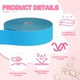thumbnail image 3 of Kinesiology Tape Uncut, Elastic Athletic Tape for Exercise and Joint Support Light Blue, 3 of 7