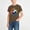 Brown, variant on Boys Summer T-Shirts, Casual Soccer Short Sleeves Crew Neck Kids Graphic Tees Black Size 5 T