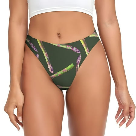 colorful Asparagus Thongs for Women - No Show Seamless Womens Thongs Underwear  Stretch G String Thongs for Women  Ladies Breathable Sexy Thong Bikini Panties Briefs