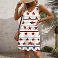 thumbnail image 4 of Axiiglly Summer Dresses for Women 4th of July Mini Dress Flag Print Casual Tank Dresses Independence Day Beach Dresses Patriotic Sleeveless Sundresses with Pockets, 4 of 7