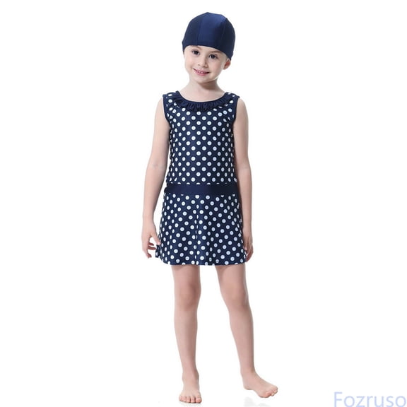 Fozruso Girls Long Sleeve Swimwear Two Piece With Rash Guard Swim Shirt And Board Shorts Sun UPF 50 Swim For Beach Pool Two Piece Bikini Sets Sizes 2-3 Years