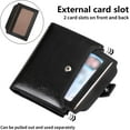 thumbnail image 4 of Glossy Bifold Wallet for Men Large Capacity Genuine Bifold Leather Men Wallets RFID Blocking,With amazing storage capacity,Can be Window pulled Up Wallet,Oil Waxed Wallet (Blue), 4 of 8