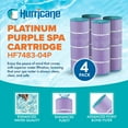 thumbnail image 3 of Hurricane Filters HF7483-04P Platinum Purple Pool Filter Cartridge Replacement for PA81-4-M, Unicel C-7483, Hayward C3030, and Other Models, 4-Pack, 3 of 7