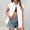 White, variant on Pxiakgy Linen Shirts for Women Women's Elastic Cuffs Cotton Linen Button Up Shirt for Daily Casual Commuting Summer Loose Fit Sleeveless Button Down Shirts for Women Black L