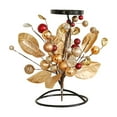 thumbnail image 2 of Taicans ‌Rustic Farmhouse Iron Candle Holder - Golden Leaves & Beads Christmas Centerpiece,Holiday Table Decor for Thanksgiving/Christmas,Perfect Fireplace Accent & Gift Idea‌, 2 of 4