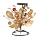 thumbnail image 2 of Candelabro de hierro con adornos navideños, candelabro de hierro para Navidad, adornos de hojas de frutas, arreglos florales de ramas, decoración de escritorio, candelabro, decoraciones de Halloween,, 2 of 6