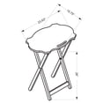 thumbnail image 4 of Contemporary Home Living 5-Piece Wooden Folding Tray Table Set - 26.25" - Brown and Black, 4 of 9