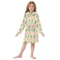 thumbnail image 6 of FORMRS Niños Bathrobe Unisex Hooded Robe Soft Plush Pajamas Sleepwear, Size 2-3T, Retro Symmetrical Stars, 6 of 7